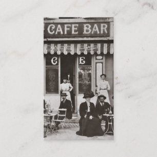 Vintage französische Cafészenen Visitenkarte