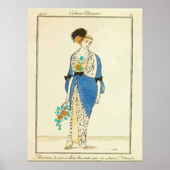 Vintage französische Dress Ad Poster (Vorne)