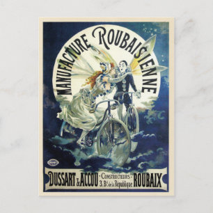 Vintage französische Fahrradwerbung Postkarte