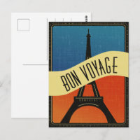 Vintage französische Flagge Paris Eiffel Tower Tra