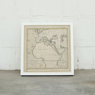 Vintage französische geografische Karte Afrikas Eu Poster