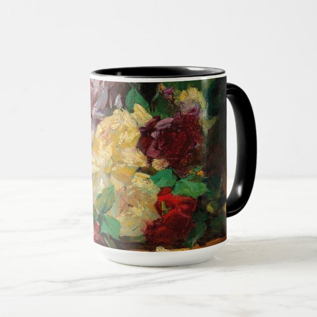 Vintage französische Georges Jeannin-Rose personal Tasse (VorderseiteRechts)