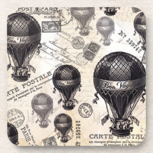 Vintage französische Heißluftballons Getränkeuntersetzer