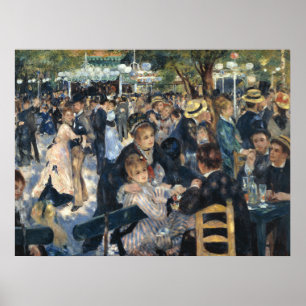 Vintage französische impressionistische Tanzkunst Poster