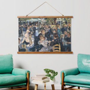 Vintage französische impressionistische Tanzkunst Wandteppich Mit Holzrahmen