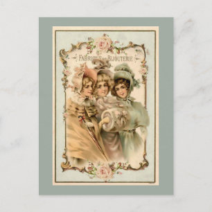 Vintage französische Juwelierfabrik Postkarte