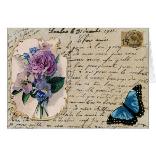 Vintage französische Karte