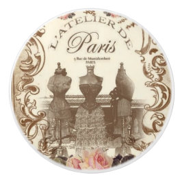 Vintage französische Keramik Keramikknauf