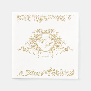 Vintage französische Klassik Elegante Hochzeit der Serviette