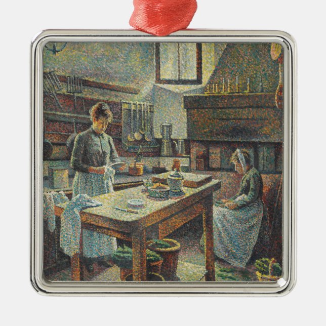 Vintage Französische Küche Ornament Aus Metall (Vorne)