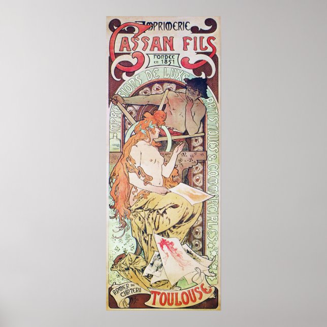 Vintage französische Kunst Poster (Vorne)