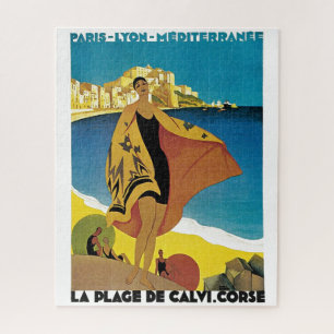 Vintage französische Kunstmalerei Puzzle