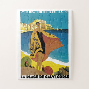 Vintage französische Kunstmalerei Puzzle