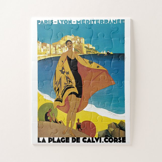 Vintage französische Kunstmalerei Puzzle (Vertikal)