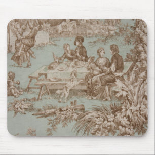 Vintage französische Land-Familien-Ansammlung Mousepad