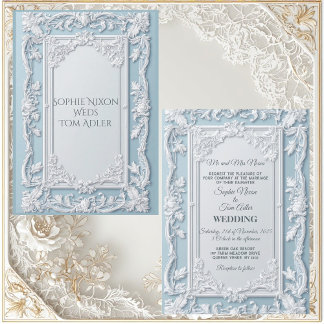 Vintage Französische Landhaus Shabby Chic Blaue Ho Einladung