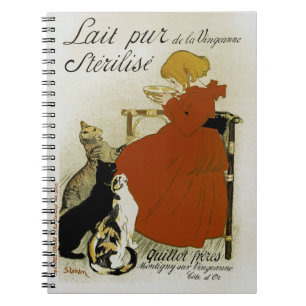 Vintage-Französische Milchwerbung Notizblock