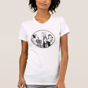 Vintage französische Mode-Illustration T-Shirt