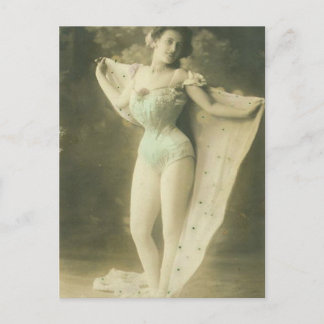 Vintage französische Pin-up Postkarte