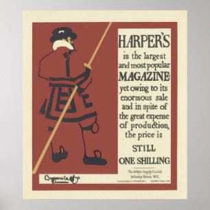 Vintage französische Plakate - Harpers-Zeitschrift
