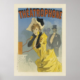 Vintage französische Plakate-Theatrophone Poster