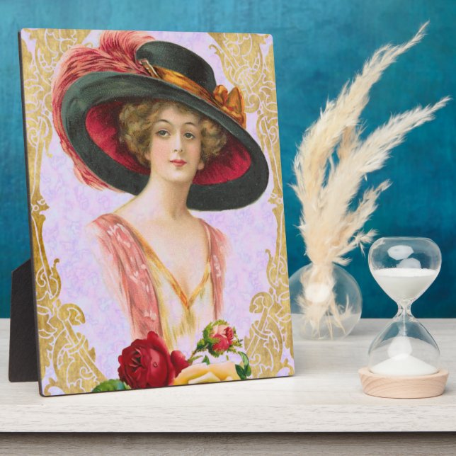 Vintage französische Plaque Fotoplatte (Seite)