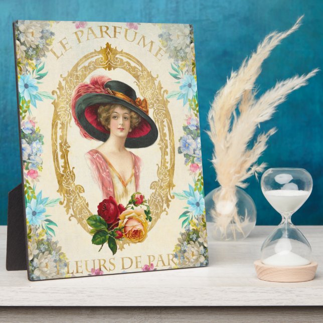 Vintage französische Plaque Fotoplatte (Seite)