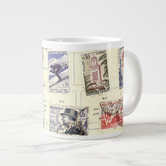 Vintage französische Post Jumbo-Tasse