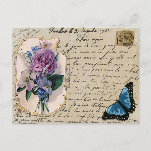 Vintage französische Postkarte (Vorderseite)