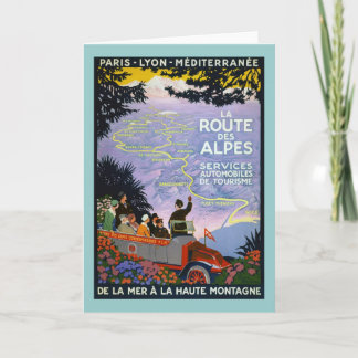 Vintage französische Reiseplaner Kunst Karte