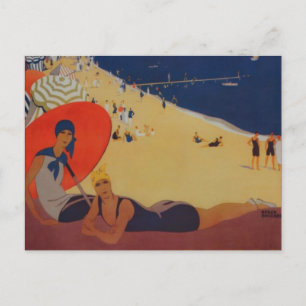 Vintage französische Reisewerbung Postkarte