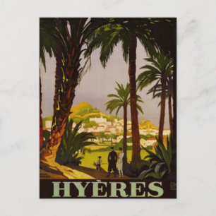 Vintage Französische Riviera, Frankreich - Postkarte