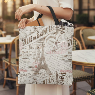 Vintage französische Romantik-Collage Rosa ID226