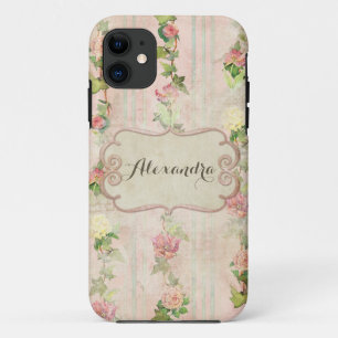 Vintage französische Rose Hintergrund erschüttert Case-Mate iPhone Hülle