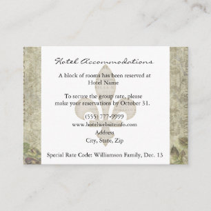 Vintage Französische Rose Hotel Unterkunft Karten