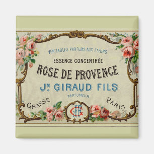 Vintage französische Rose Label Paris Kühlschrankm Magnet