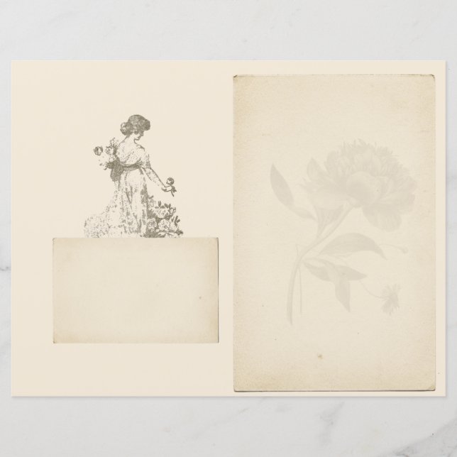 Vintage französische Rose "Woman Scrapbook Journal (Vorderseite)