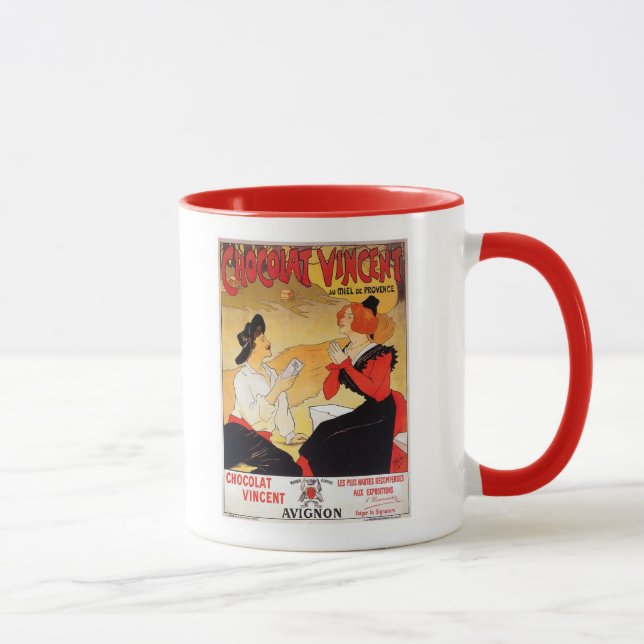 Vintage französische Schokoladenwerbung Tasse (Rechts)