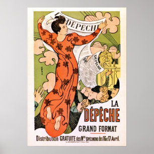 Vintage französische Schönheit époque Kunst Poster