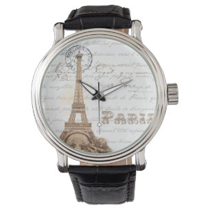 Vintage französische Schreibens-Uhr Paris Armbanduhr