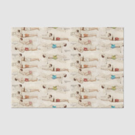 Vintage französische Schwimmer  Seidenpapier