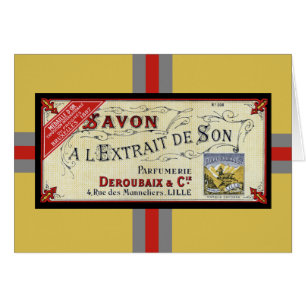 Vintage französische Seifenkarte