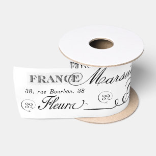 Vintage französische Stadt Paris Ephemera Satinband
