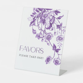 Vintage französische Toile-Floral-Brautparty-Favor Sockelschild