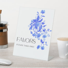 Vintage französische Toile-Floral-Brautparty-Favor Sockelschild