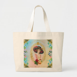Vintage französische Totentasche Jumbo Stoffbeutel