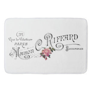 Vintage französische Typografie Badematte