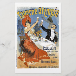 Vintage Französische Werbe-Taverne Olympia Briefpapier