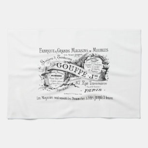 vintage französische Werbetypografie Handtuch
