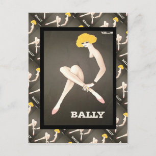 Vintage französische Werbung, Bally, Schuhe Postkarte